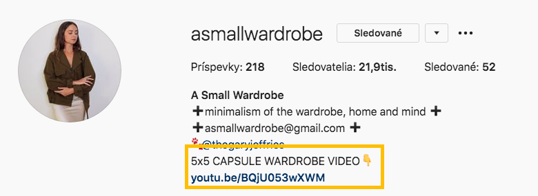 a small wardrobe instagram profile